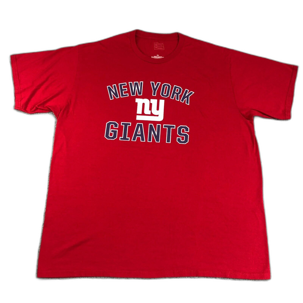New York Giants Shirt Mens 2XLarge Red Football NFL‎ Short Sleeve Crew Neck Tee